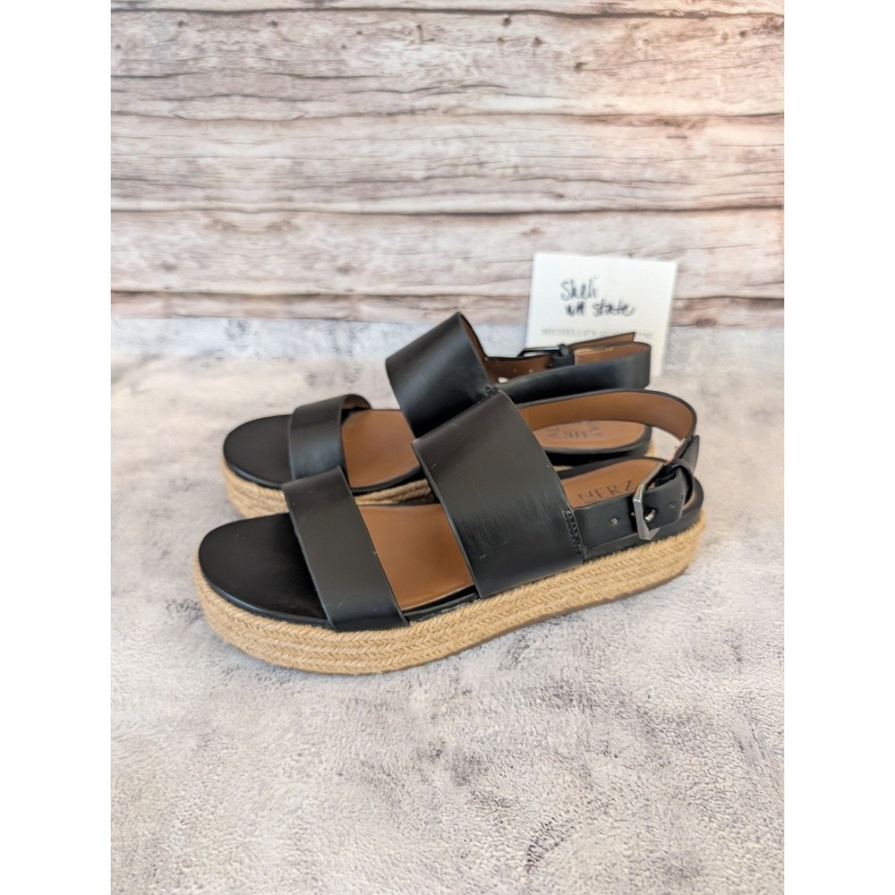 Naturalizer Black Platform Espadrille Sandals Size 7.5 New without tags